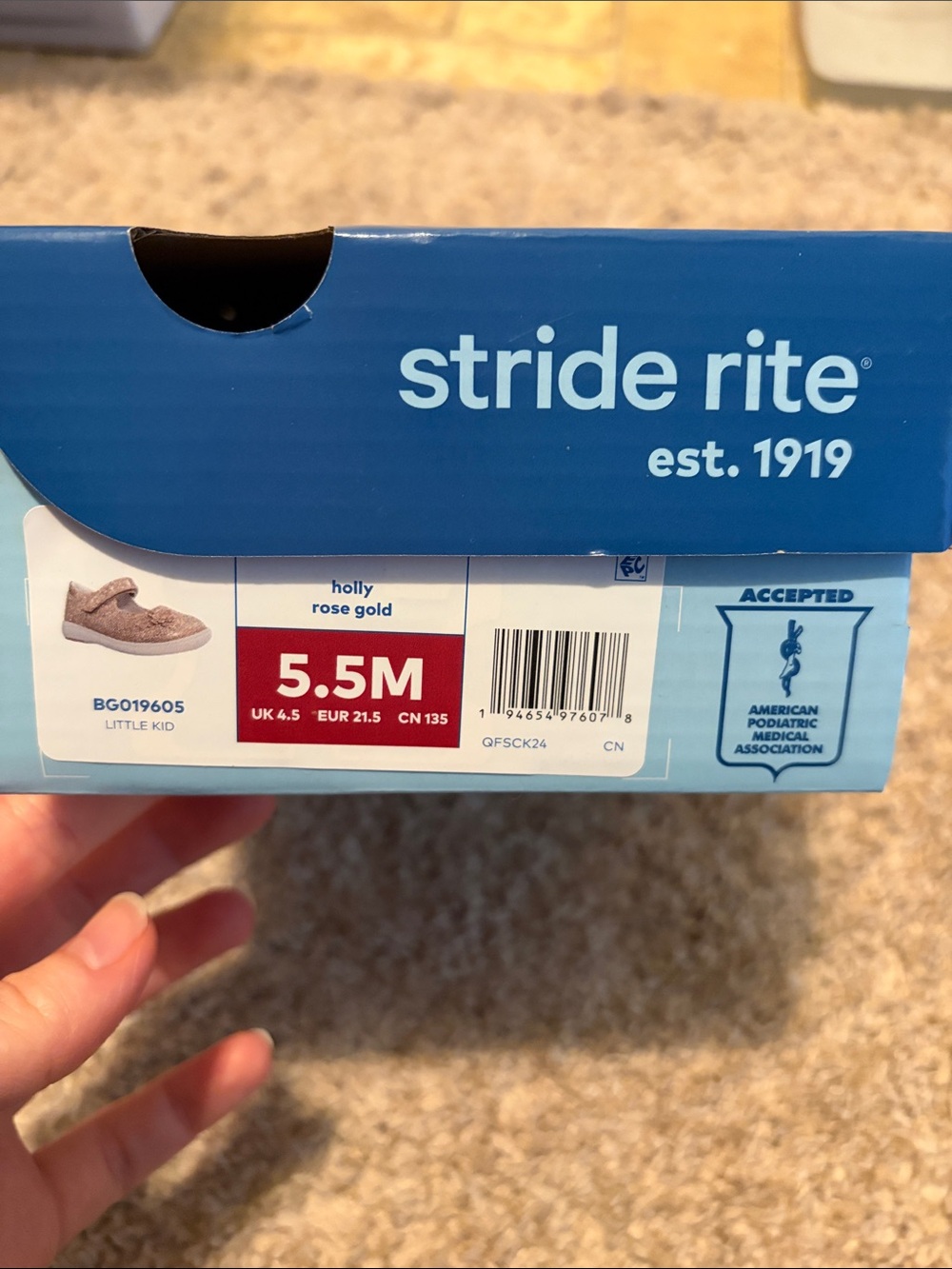 Stride Rite Holly Rose Gold Toddler Mary Jane Shoes